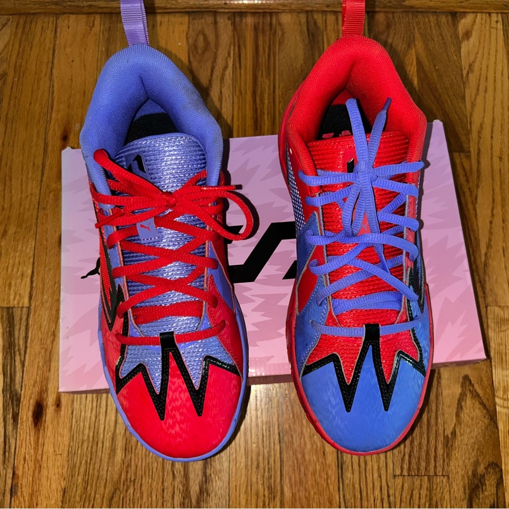 Puma ‘Lamelo’ Red and Purple Sneakers